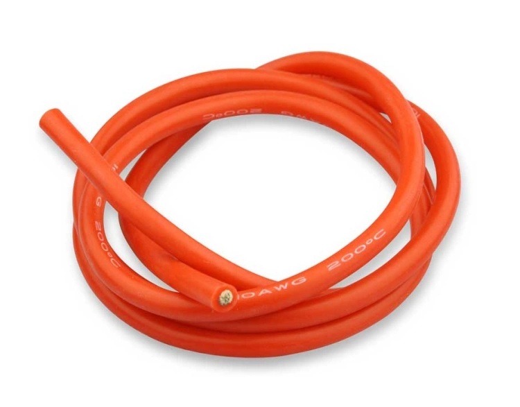 High Temperature 8AWG 10 AWG 12AWG 6AWG 20AWG 26AWG 22 AWG 50mm Heat Resistant Silicone Rubber Cable Wire