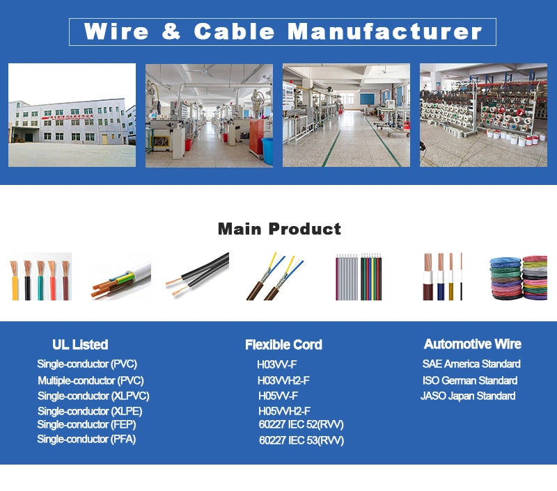 UL 1061 PVC Hook-up Wire Stranded Copper Conductor Electronic Lead Wire 20 22 24 26 AWG Single Strand House Electric Cable Wire