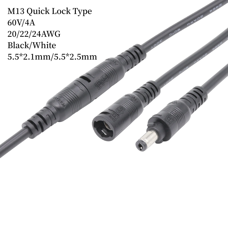 Aohua M11 Quick Type DC Power Cable One 5521 Jack to Two 5521 Plug Monitoring Camera Y Splitter Cable