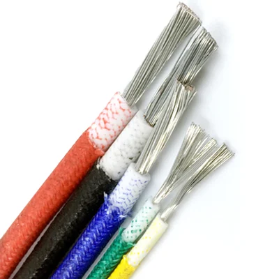 UL3173 Low Smoke Free Halogen XLPE Insulated High Temperature Wire Silicone Braided Wire Electric Cable for Internal Wiring