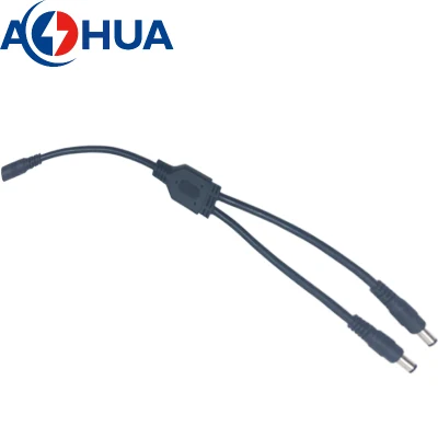 Aohua M11 Quick Type DC Power Cable One 5521 Jack to Two 5521 Plug Monitoring Camera Y Splitter Cable